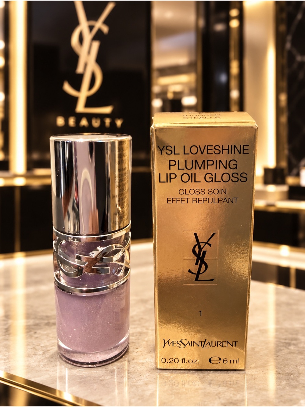YSL LOVESHINE PLUMPING LIP OUL GLOSS ( Thunder Stealer )